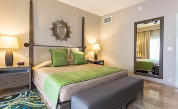 Beachfront villas one bedroom suite with full dining and living areas